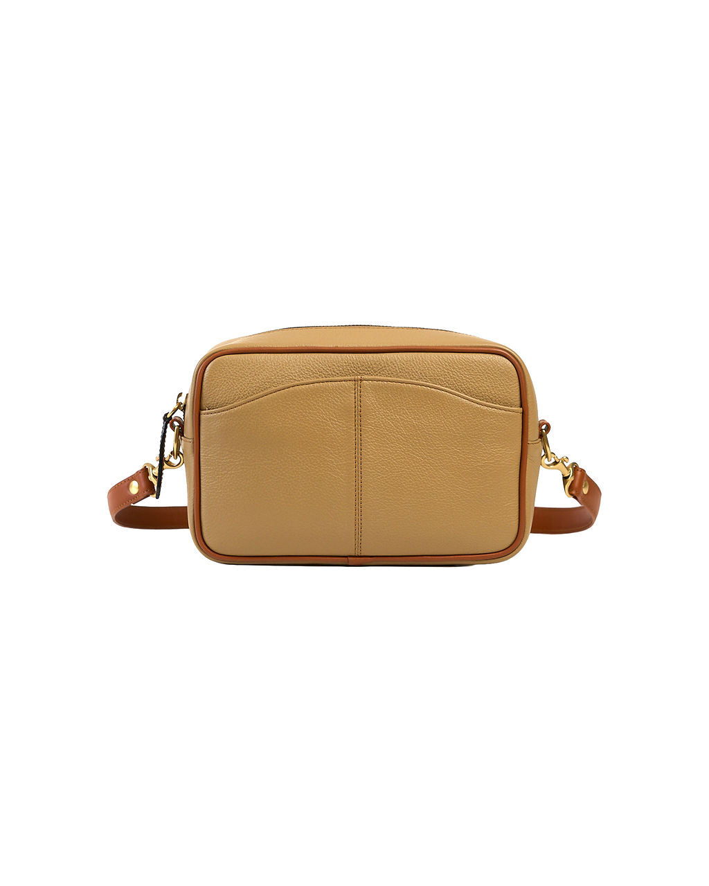 Paola Camera — Bolso bandolero de cuero palomino con camel