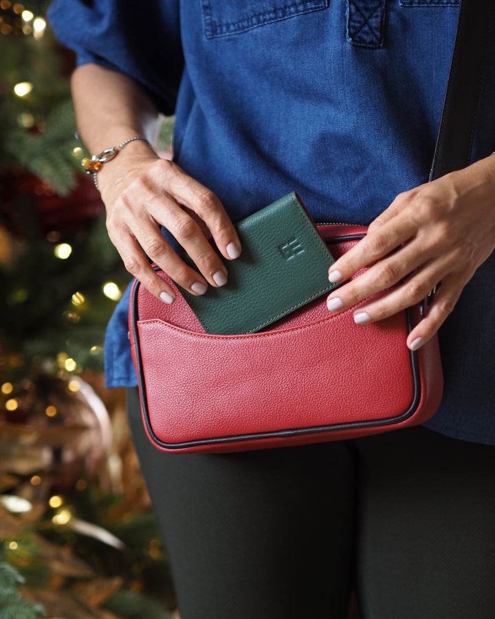 Cartera pequeña y tarjetero | Victoria — Rosacandela verde