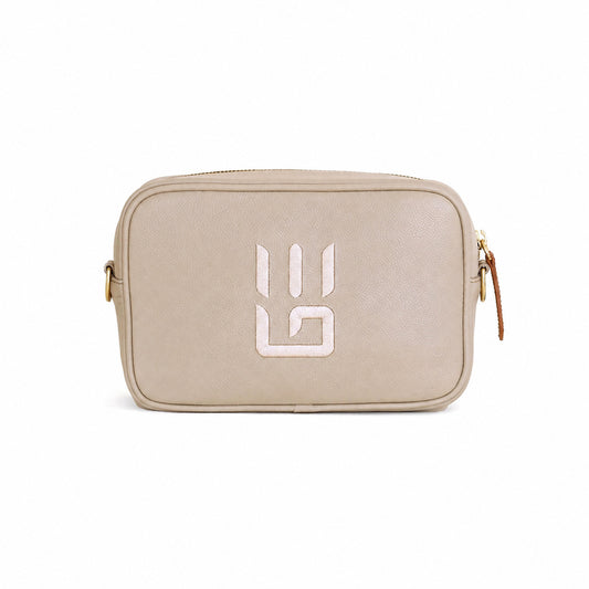 Paola Icon — Leather Crossbody Camera Bag LT stone